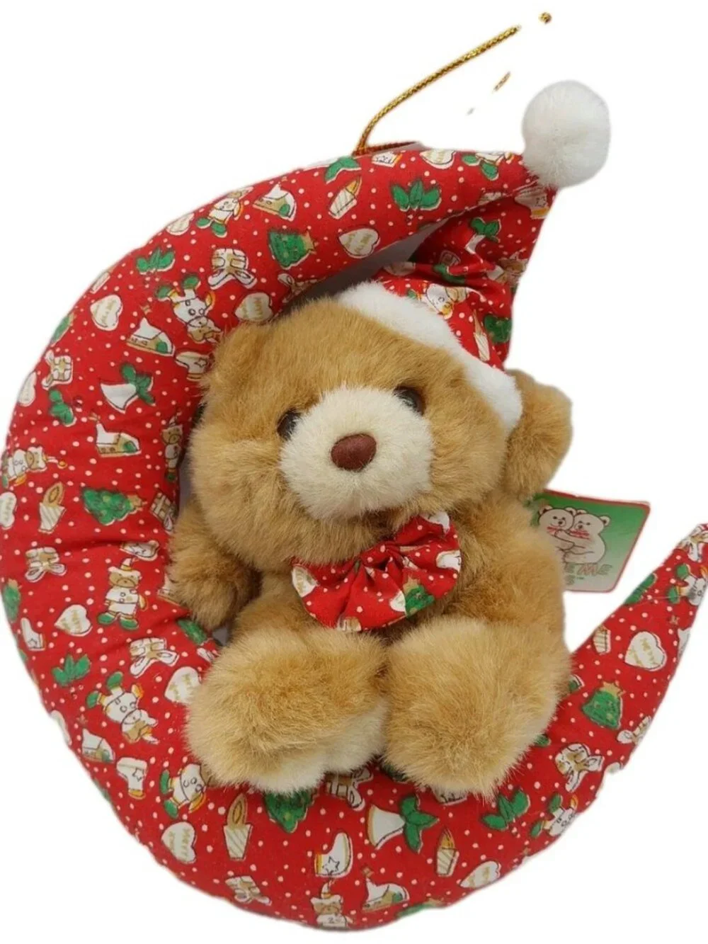 Kuddle Me Toys Christmas Bear On The Moon Plush 10